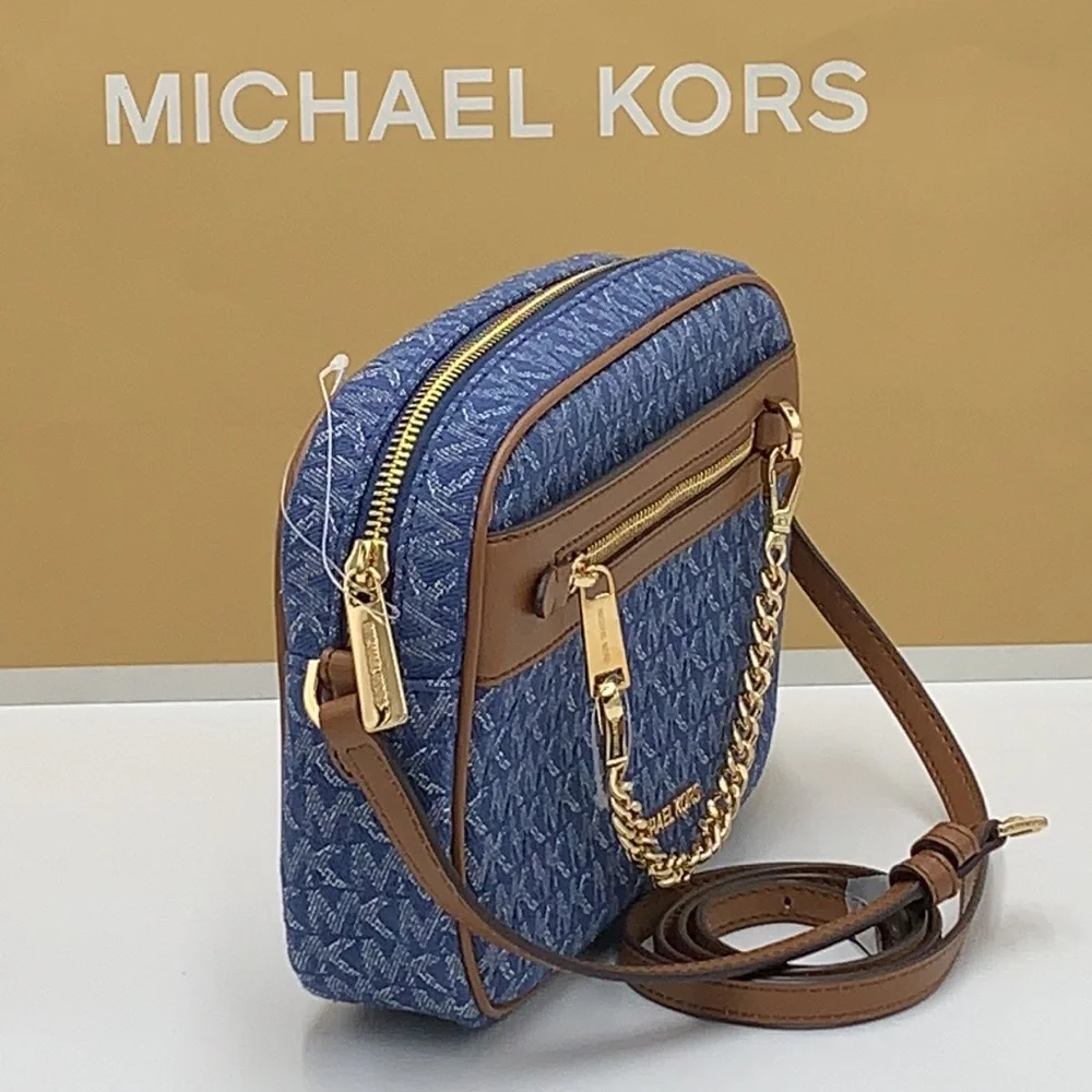 Michael Kors Jet Set Item Large East West Zip Chain Crossbody XBody Den…